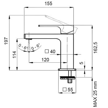 Смеситель для раковины Remer Absolute AU11 Хром — фото 2, Смесители для раковины