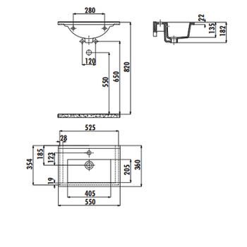 Раковина Creavit Su 55 SU055-00CB00E-0000 Белая — фото 2, Раковины подвесные