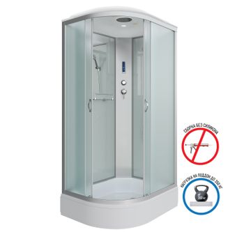 Душевая кабина Niagara Classic NG-33394-14RP (130х90х215) средний поддон(26см),стекло матовое,4 мест — фото 3, Душевые кабины