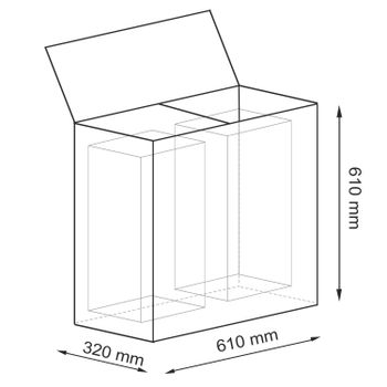 Fulda WB-520-L Корзина для белья — фото 3, Корзины для белья