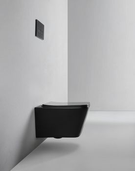 Унитаз Bond F04-108 подвесной Черный с сиденьем Микролифт — фото 8, Подвесные унитазы