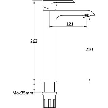 Смеситель для раковины Melodia della vita Metallica MDV35521 Хром — фото 2, Смесители для раковины