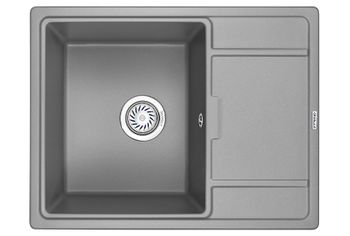 Granula-6503, АЛЮМИНИУМ, кухонная мойка, кварц — фото 1, Кухонные мойки