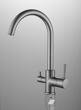 Смеситель для кухни Belz B801 B76801-3 Вороненая сталь — фото 3, Смесители для кухни