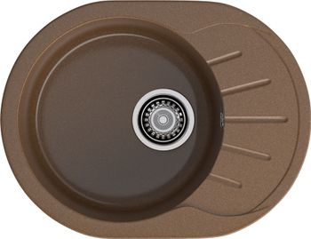 GRANFEST Мойка RONDO 580L 1-чаша+крыло 579*445мм терракот арт.GF- — фото 2, Кухонные мойки