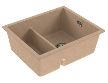 Мойка для кухни ALVEUS OMNI 50 GRANITAL BEIGE-G55 550x450x198 с сифоном 1150202 — фото 2, Кухонные мойки