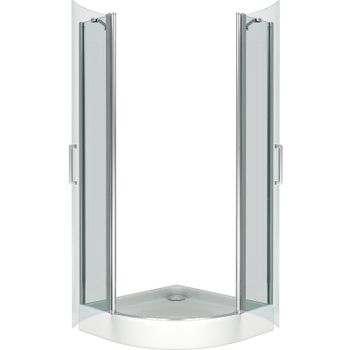 Душевой уголок Good Door Pandora R-80-C-CH 80х80 профиль Хром стекло прозрачное — фото 4, Квадратные душевые уголки