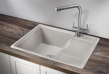 Granula-6503, БАЗАЛЬТ, кухонная мойка, кварц — фото 2, Кухонные мойки