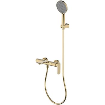 Смеситель для ванны AQUAme Monza AQM6312BG Шлифованное золото — фото 1, Смеситель для ванны