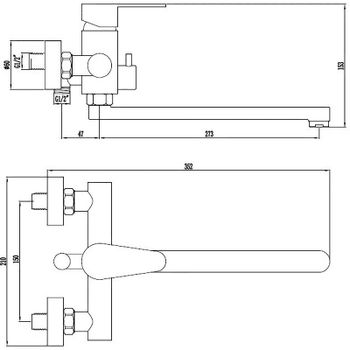 Смеситель для ванны ESKO Orlando OL 31 универсальный Никель — фото 4, Смеситель для ванны