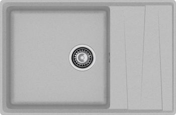 GRANFEST Мойка LEVEL 760L 1-чаша+крыло 760*500 серый арт.GF- — фото 2, Кухонные мойки