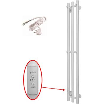 Электрический полотенцесушитель Маргроид Inaro 1200x120 Inaro-12012-1049-9016L левый Белый матовый — фото 1, Электрические полотенцесушители