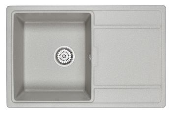 Granula-7804, БАЗАЛЬТ, кухонная мойка, кварц — фото 1, Кухонные мойки