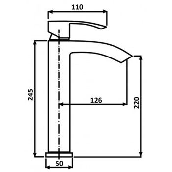 Смеситель для раковины ALMAes Luara TVZ-0904 Хром — фото 2, Смесители для раковины