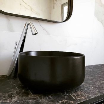 Раковина-чаша Artceram Cognac 42 COL001 17 00 Nero matt — фото 4, Раковины накладные