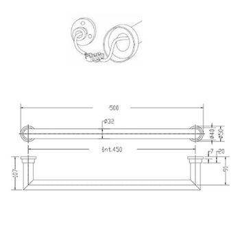 Электрический полотенцесушитель Margaroli Sereno 621450CRS Хром — фото 2, Электрические полотенцесушители