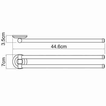 Аксесс Rhein K-6231O Держатель полотенец рога (блистер), хром, WasserKRAFT — фото 5, Комплектующие для туалета