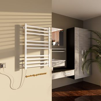 Электрический полотенцесушитель Altasan АрмадаПроф 80х50 АрмадаПрофР8050БМ Белый матовый — фото 3, Электрические полотенцесушители