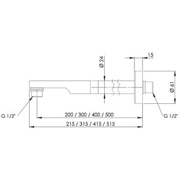 Кронштейн для верхнего душа Remer 348N30DO Золото глянцевое — фото 2, Кронштейны для верхнего душа
