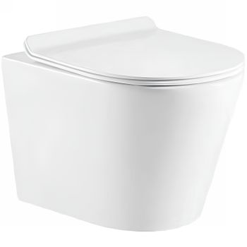 Унитаз Azario Vento AZ-2001 подвесной Белый с сиденьем Микролифт — фото 1, Подвесные унитазы