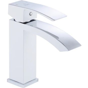 Смеситель для раковины Rose R15F R1501F Белый Хром — фото 1, Смесители для раковины