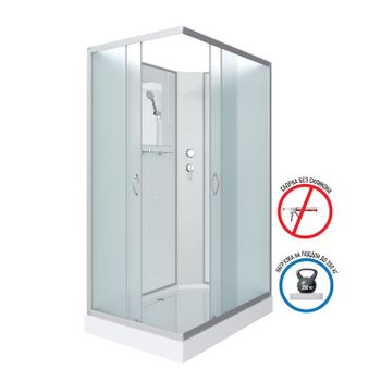 Душевая кабина Niagara Classic NG-43185-14QBK (110х80х200) низкий поддон(13см),стекло матовое,3 мест — фото 3, Душевые кабины