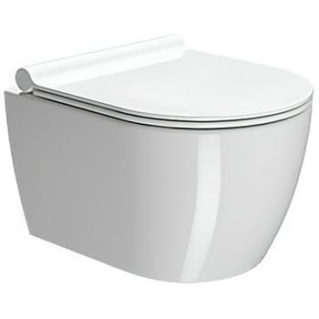 Унитаз GSI Pura 880211 подвесной Белый глянцевый без сиденья — фото 1, Подвесные унитазы