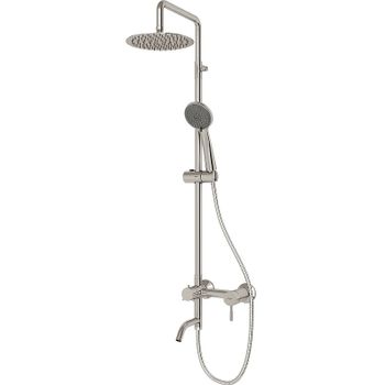 Душевая система Dorff Logic D0703000SS Нержавеющая сталь — фото 1, Душевые стойки