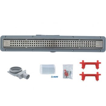 Душевой лоток Bettoserb Net Line 13702516 с решеткой Хром матовый — фото 1, Душевые лотки