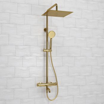 A188.261.207.PG Thermo Душевой комплект с термостатическим смесителем — фото 1, Душевые стойки