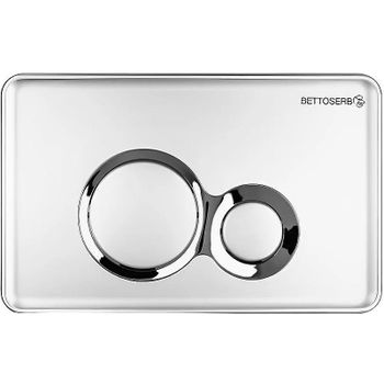 Клавиша смыва Bettoserb Sava Fix Slim Jerez 40006463 Хром матовый Хром глянцевый — фото 1, Кнопки смыва