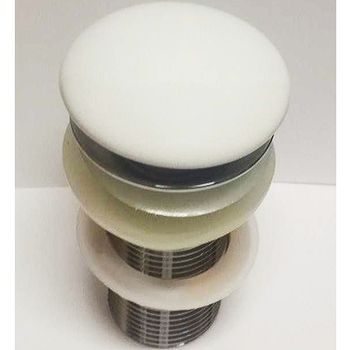 Донный клапан CeramaLux RD029MW click-clack Белый матовый — фото 1, Донные клапаны