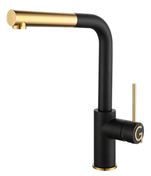Rivelato Смеситель для кухни Albano Г-обр.с выдвижной лейкой D-35мм antracite oro арт. — фото 1, Смесители для кухни