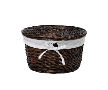 Donau WB-530-L Плетеная корзина с крышкой — фото 1, Органайзеры для ванной