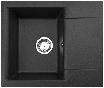 Мойка для кухни ALVEUS GEM 20 GRANITAL G91 590X500X180 в комплекте с сифоном 1130548 — фото 1, Кухонные мойки