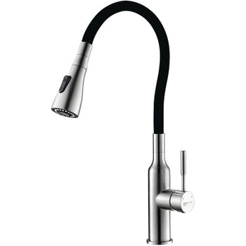 Смеситель для кухни Lemark Expert LM5082S-Black Нержавеющая сталь Черный — фото 1, Смесители для кухни