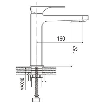 Смеситель для раковины Rose R10 R1001 Хром — фото 2, Смесители для раковины