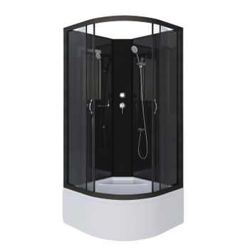 Душевая кабина Niagara Classic NG-6508-14BK (90х90х200) высокий поддон(40см),черный,стекло тонирован — фото 1, Душевые кабины