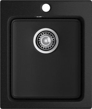 GRANFEST Мойка PRACTIK 505 1-чаша 505*427мм черный арт.GF- — фото 2, Кухонные мойки