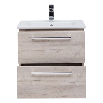 Тумба GIO, 60 см, подвесная, 2 ящика, дуб кантри — фото 9, Тумбы под раковину