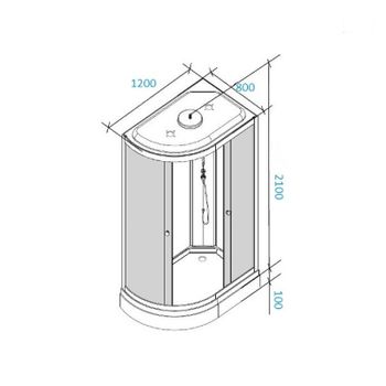 Душевая кабина Parly Effect 120x80 EF1231R без гидромассажа — фото 6, Душевые кабины