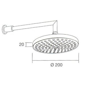 Верхний душ Margaroli 208CR Хром — фото 2, Верхние души