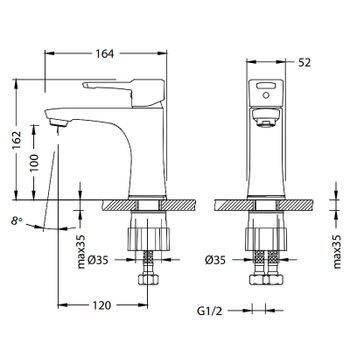 Смеситель для раковины Lemark Evitta LM0506C Хром — фото 2, Смесители для раковины