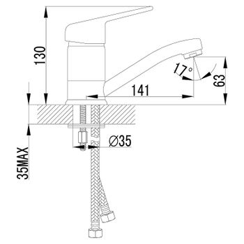 Смеситель для раковины Lemark Luna LM4107C Хром — фото 2, Смесители для раковины