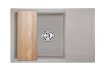 Granula-ES-7807, БАЗАЛЬТ, кухонная мойка, кварц, ESTETICA — фото 3, Кухонные мойки