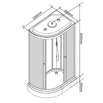 Душевая кабина Parly Classic Эконом 120x80 L EC1231L без гидромассажа — фото 4, Душевые кабины