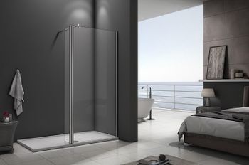 Душевая перегородка Good Door Walk In SP2-80-C-CH 80x28 профиль Хром стекло прозрачное — фото 2, Душевые перегородки