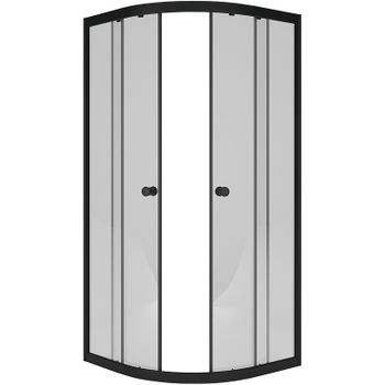 Душевой уголок Melodia della vita Round 90х90 MCNRD9090TBk профиль Черный стекло прозрачное — фото 1, Душевые уголки четверть круга