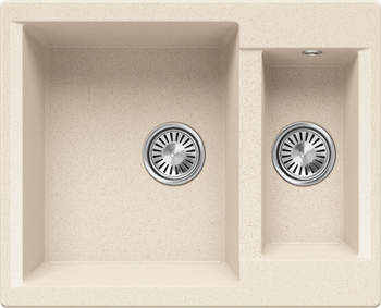 Кухонная мойка Polygran BRIG-620 (№327 Кремовый) — фото 1, Кухонные мойки