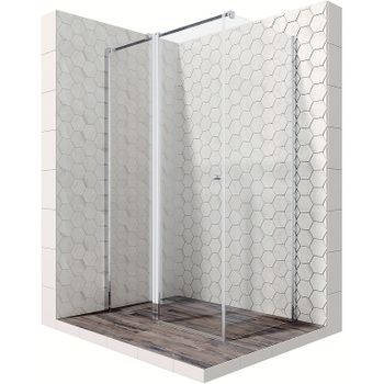 Душевой уголок Ambassador Nord 120х80 13011107 профиль Хром стекло прозрачное — фото 1, Прямоугольные душевые уголки